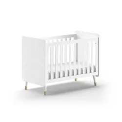 BABYBETT Kamillah 124x96x68 aus MDF in Satin Weiß