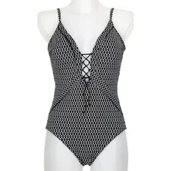 OLYMPIA Damen Badeanzug Badeanzug, Größe 46C in Schwarz Schwarz