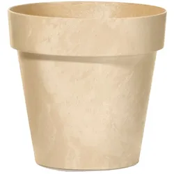 Prosperplast - CUBE BETON EFFECT 0,6-l-Topf – 11 x 11 x 9,7 cm in Cremefarbe