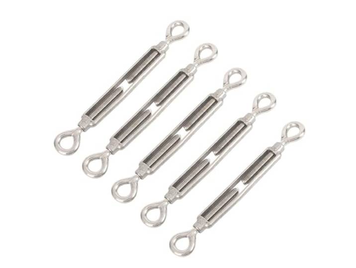 Edelstahl-Spanner, 304 Edelstahl 5 STÜCKE Einstellen Kette Rigging Haken & Auge(Oo Type 5pcs,M10)