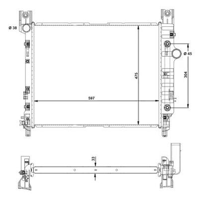 NRF Kühler, Motorkühlung EASY FIT 58367a für DODGE
