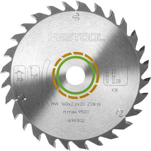 Festool Kreissägeblatt Universal 160x2,2x20 W28, 160 x 20mm, 28 Zähne, für Holz