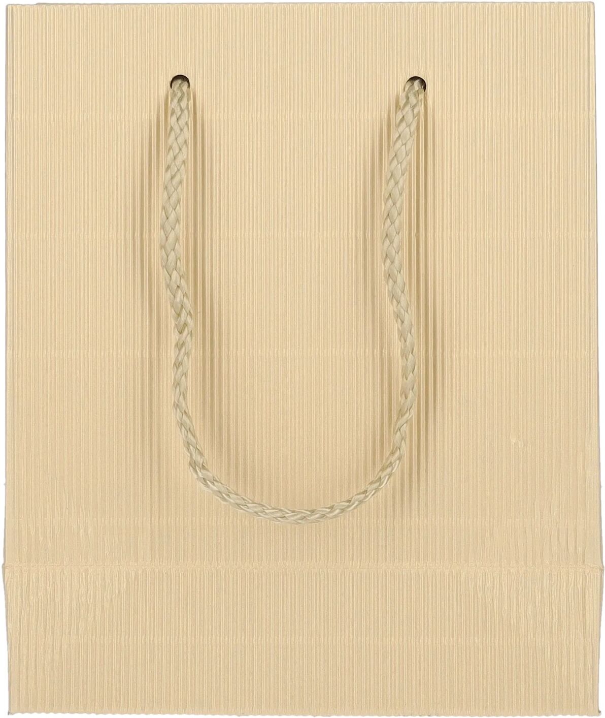 Hochhaus Tragetasche CREME-GOLD Offene Welle MINI