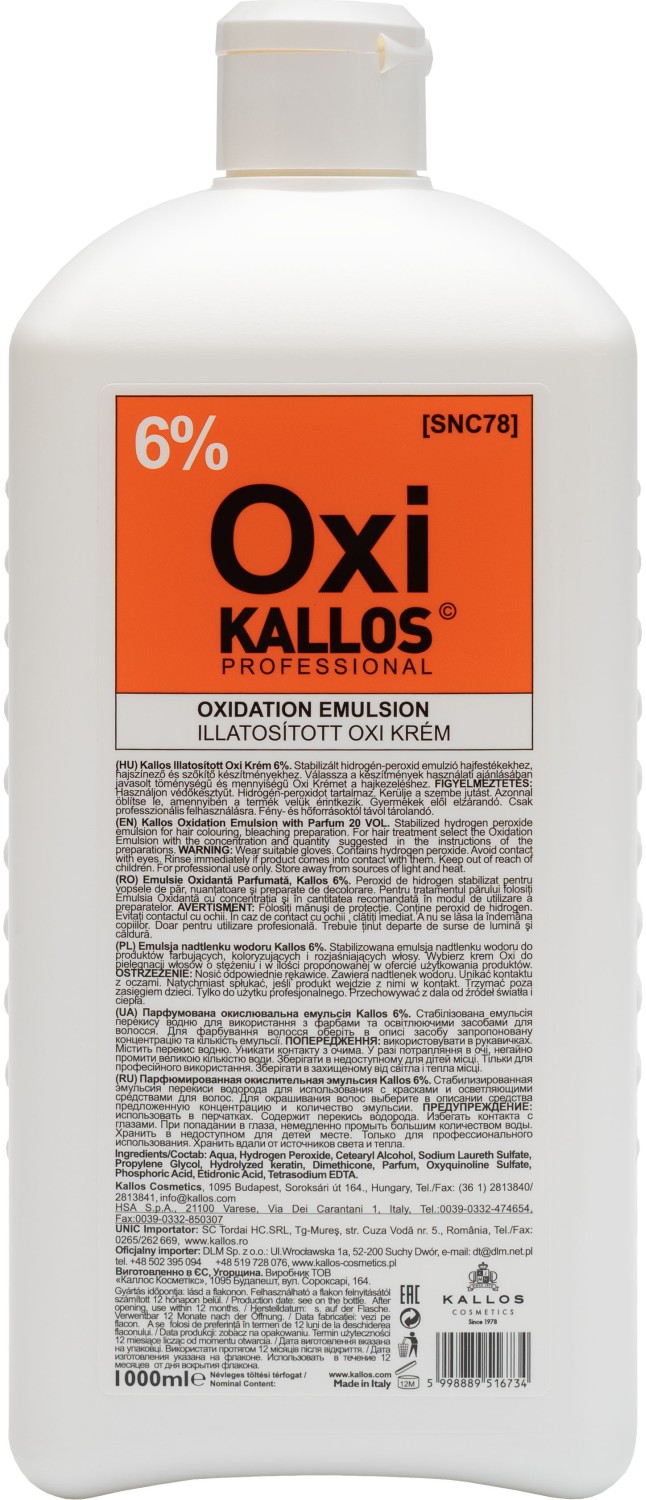 Kallos Oxi 6% 1000 ml KA-K0704