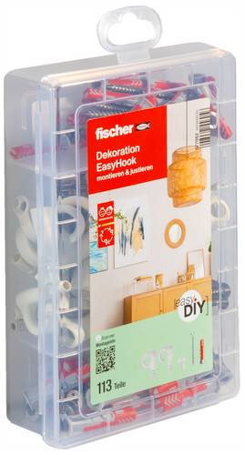 Fischer 577062 easyDIY EasyHook Dübel-Sortimentsbox 113St.