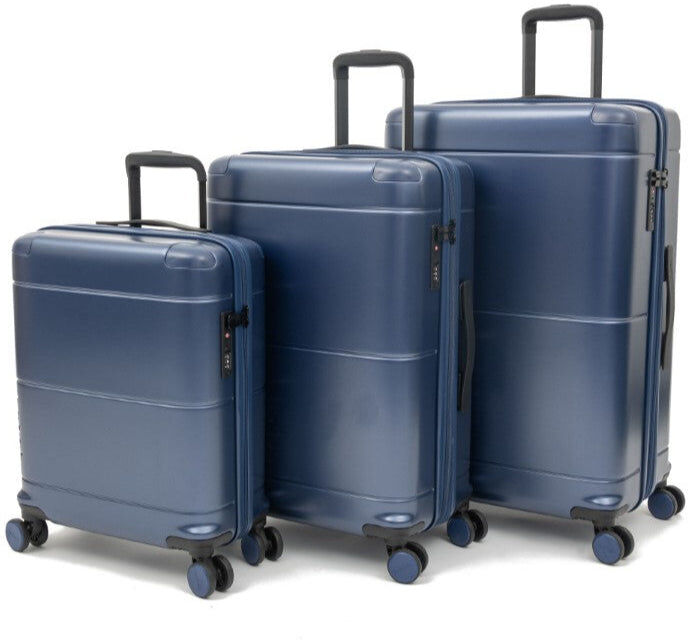 Qubed Nimbus 3 Piece Suitcase Set - Navy