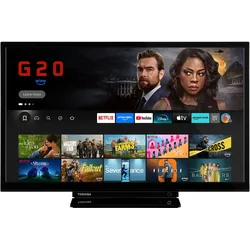 Toshiba Fernseher 24 Zoll Fire TV HD-Ready Smart TV HDR Alexa Triple-Tuner LED TV 24WF3F63DAR (24", LCD, LED, HD), TV, Schwarz