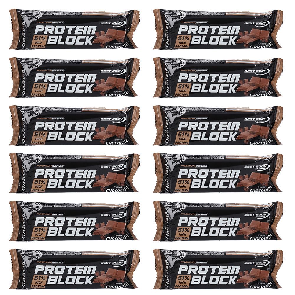 Best Body Nutrition Vital Protein Block Chocolate 12x 12x90 g Riegel