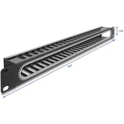 DELOCK 19" 1 HE Kabelmanagement Rangierpanel mit Öffnung sch