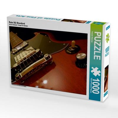 CALVENDO Puzzle Rote E-Gitarre - Closeup | 1000 Teile Lege-Größe 64x48cm Foto-Puzzle für glückliche Stunden