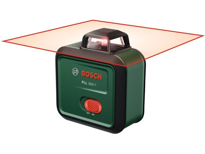 Linienlaser BOSCH HOME & GARDEN PLL 360-1 UNI , grün, B:6,1cm H:12,4cm L:11cm, Lasermessgeräte, Linienlaser, inkl. Batterien