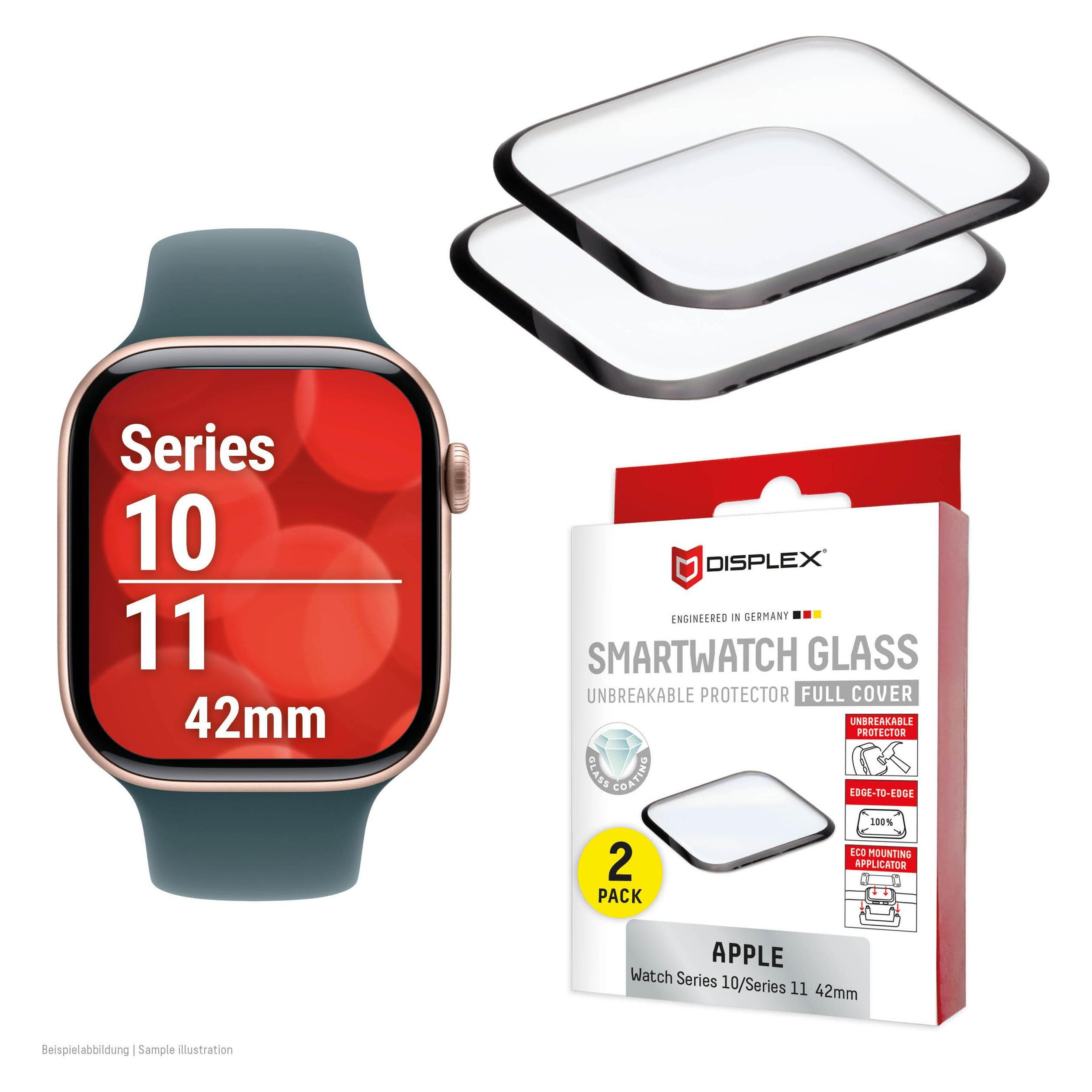 Displex Full Cover Schutzfolie, Full Cover Watch Glass, Doppelpack (02144)