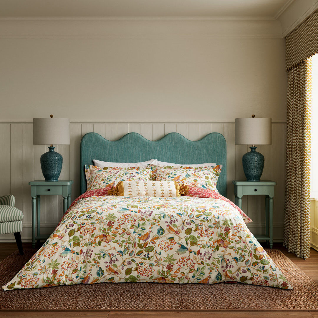 Trust Birds & Berries Cotton Duvet Cover Set King Duvet Cover + 2 King Pillowcases