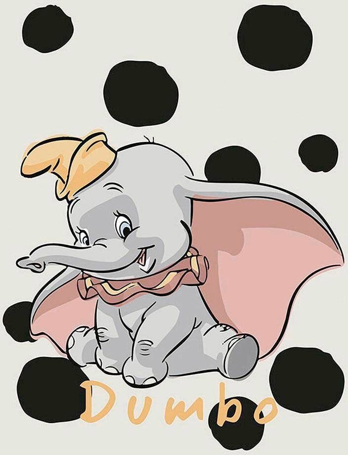Bild KOMAR "Dumbo Dots", bunt (farbe bild(er): bunt), B:30cm H:40cm, Holz, Papier, Bilder, Bild, Wandbild zur Dekoration im Kinderzimmer - ohne Rahmen farbe bild(er): bunt B/H/T: 30cm x 40cm, Disney, 1 Stk.