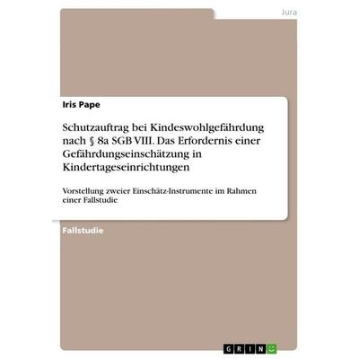 Schutzauftrag bei Kindeswohlgefährdung nach § 8a SGB VIII. Das Erfordernis einer Gefährdungseinschätzung in Kindertageseinrichtungen, Taschenbuch von