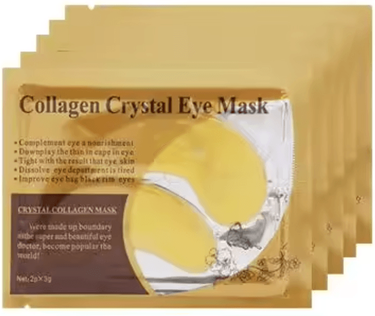 Uplift Curations Gold Collagen Crystal Eye Mask (20 Pcs 10 Pairs)   Firming & Moisturizing Nourishing Under Eye Skincare Patches gold 10pairs