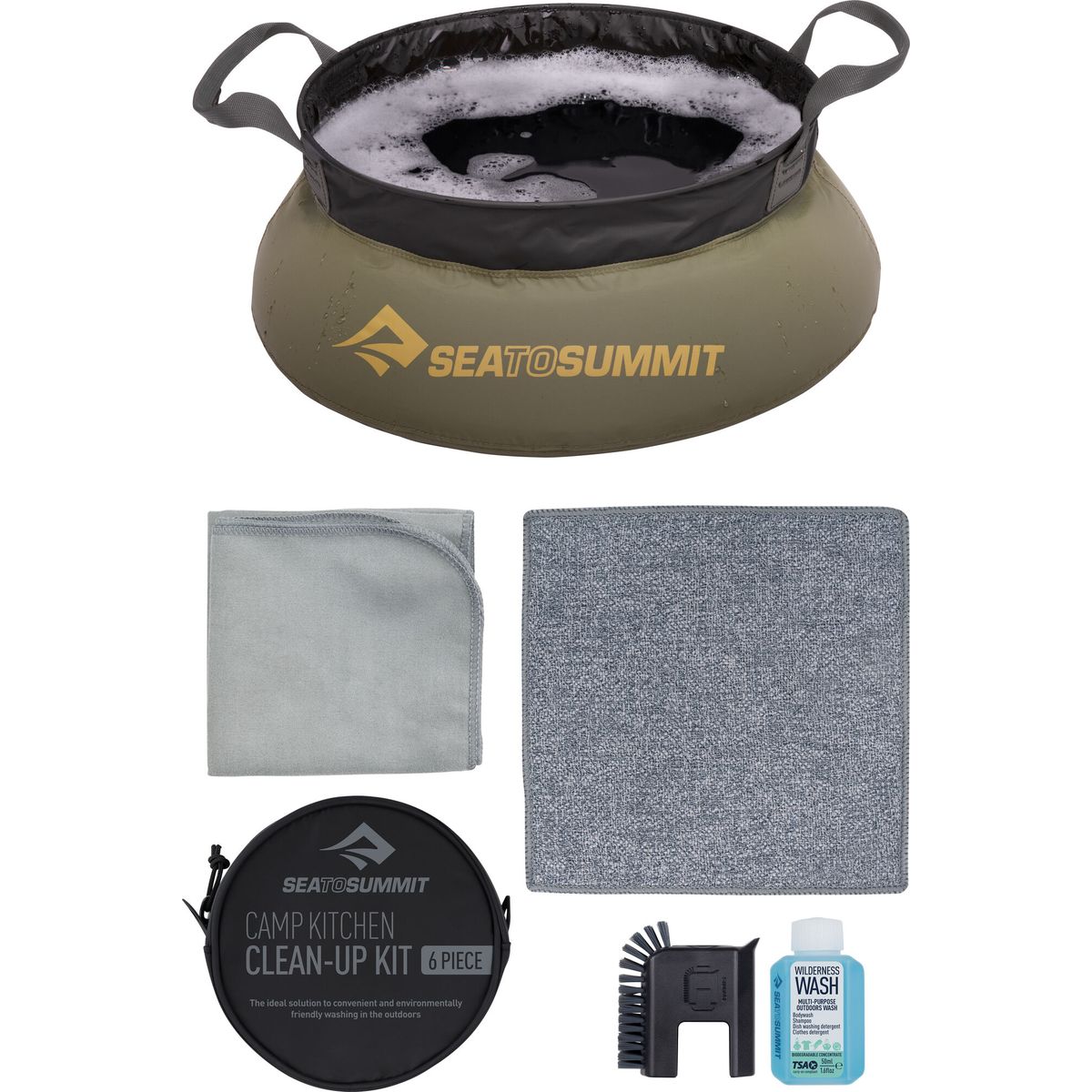 Sea to Summit Camp Kitchen Clean Up Kit - [6 Piece] 0 [6 Piece] 053701