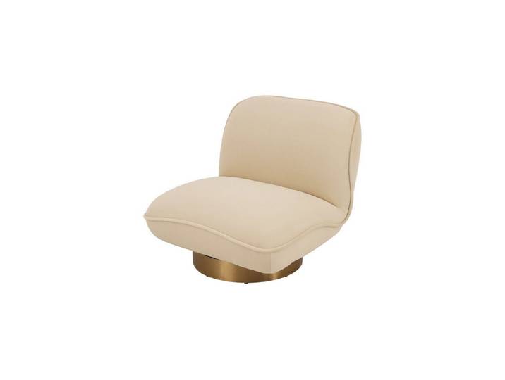 Livin Hill Sessel Nua, cremefarbener Velours mit glatter Haptik