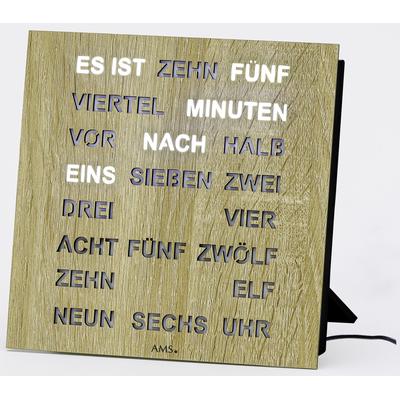 Tischuhr AMS "T1234", schwarz, Tischuhren, Made in Germany,Büro,Wohnzimmer,Esszimmer, als Wanduhr nutzbar