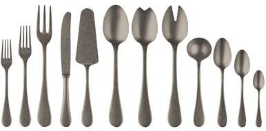 Mepra Vintage Pewter Flatware Set - 67 Pieces