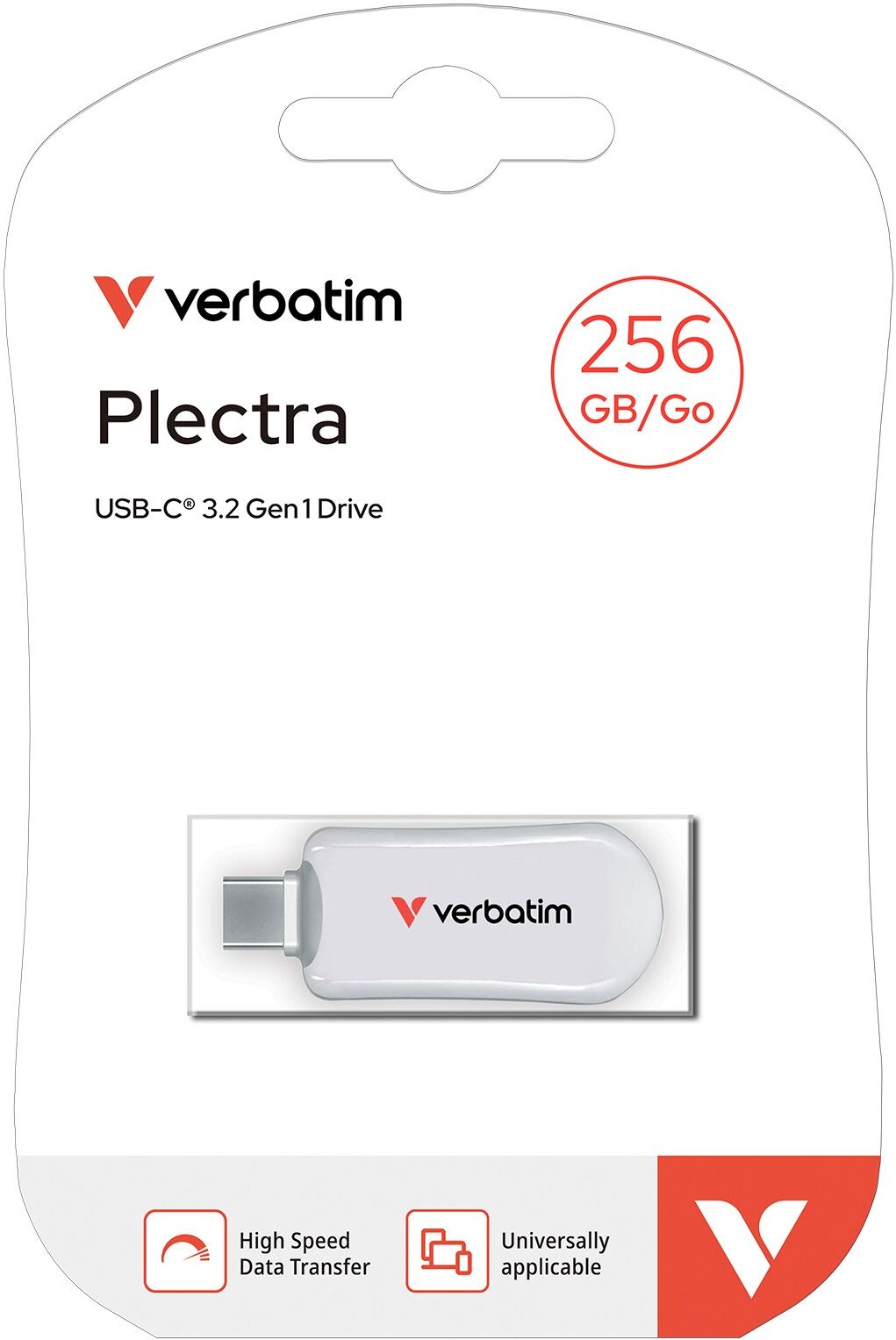 Verbatim Plectra USB-C Flash Drive White 256GB