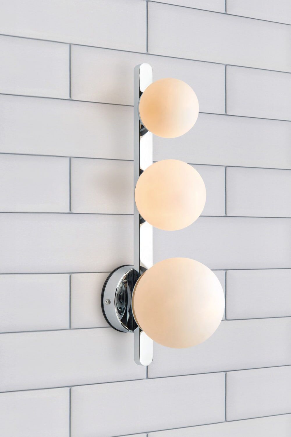 Markslöjd Applique murale 3xg9 chrome et blanc Blanc 42x17x12cm