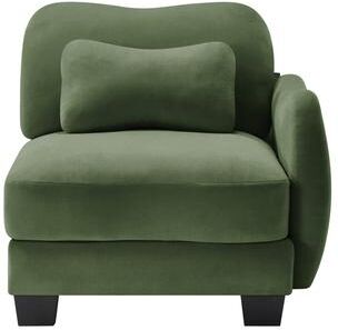 Loedds Chenille Right Arm Modular Sofa Seat with Lumbar Pillows