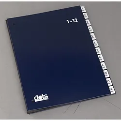 dots Pultordner DIN A4 12 Taben blau