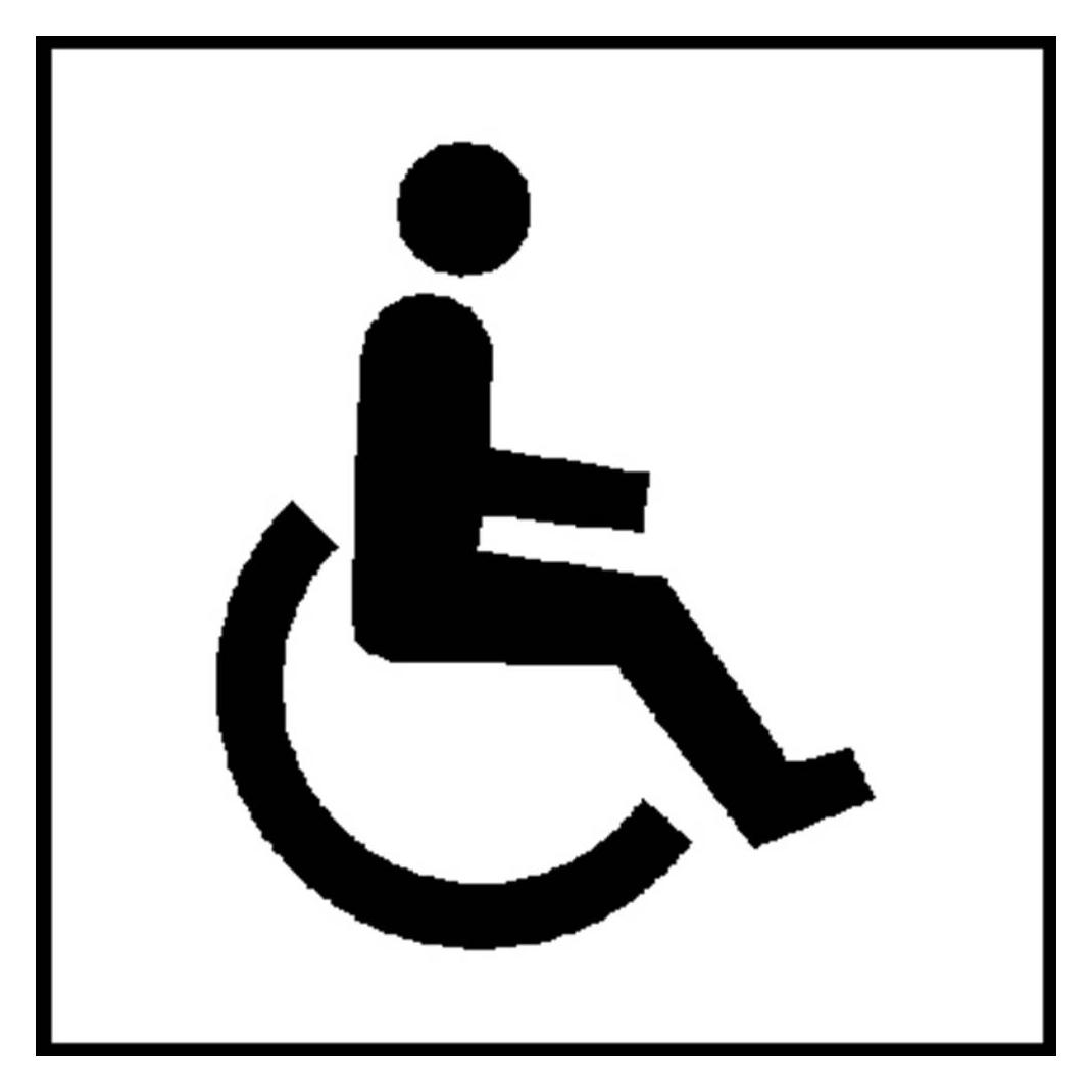 Wolk Türschild WC - barrierefrei Folie selbstklebend B x H 150 mm (21.5881.13)