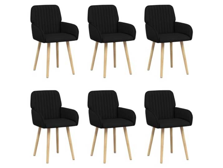 Tmriohed Esszimmerstühle 6er Set Polsterstuhl mit Armlehne Schwarz Bequeme Polstersessel mit leicht gereinigtem Bezug und Massivholzbeinen für Küchentisch, Essbereich oder Konferenzraum.