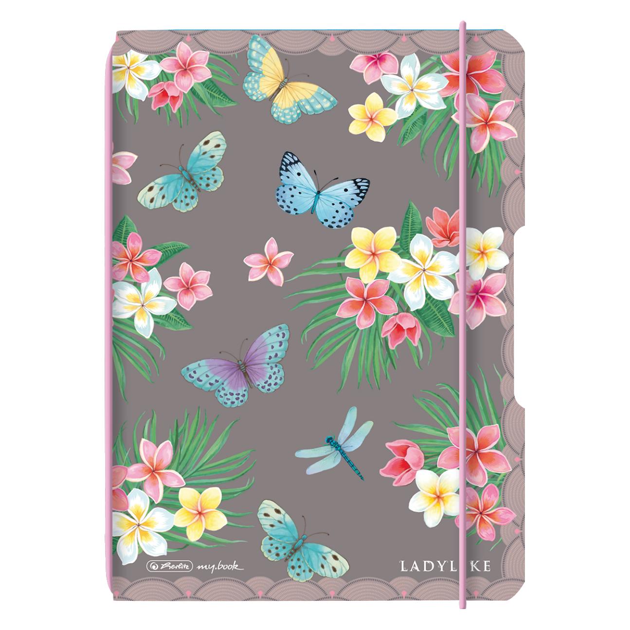 Herlitz Notizheft Ladylike Butterflies A6, 40 Blätter, punktiert (A6, Gepunktet, Weicher Einband) (50044313)