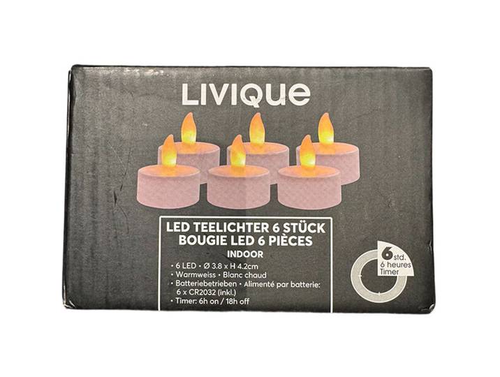Lichtobjekt Teelicht LED - Farbe: weiss - Material: Kunststoff - Lichtfarbe: Warmweiss