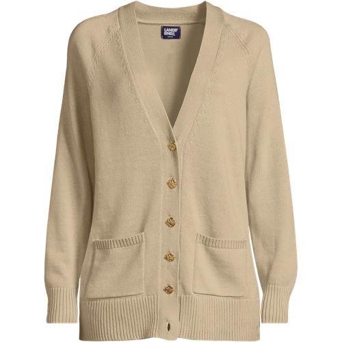 Relaxter V-Cardigan DRIFTER für Damen, Damen, size: regular, Elfenbein, Baumwolle, by Lands' End