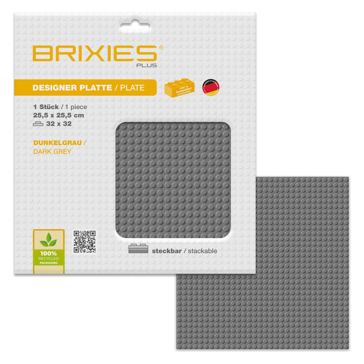 Brixies Bauplatte 32x32 Basic dunkelgrau (225.011)