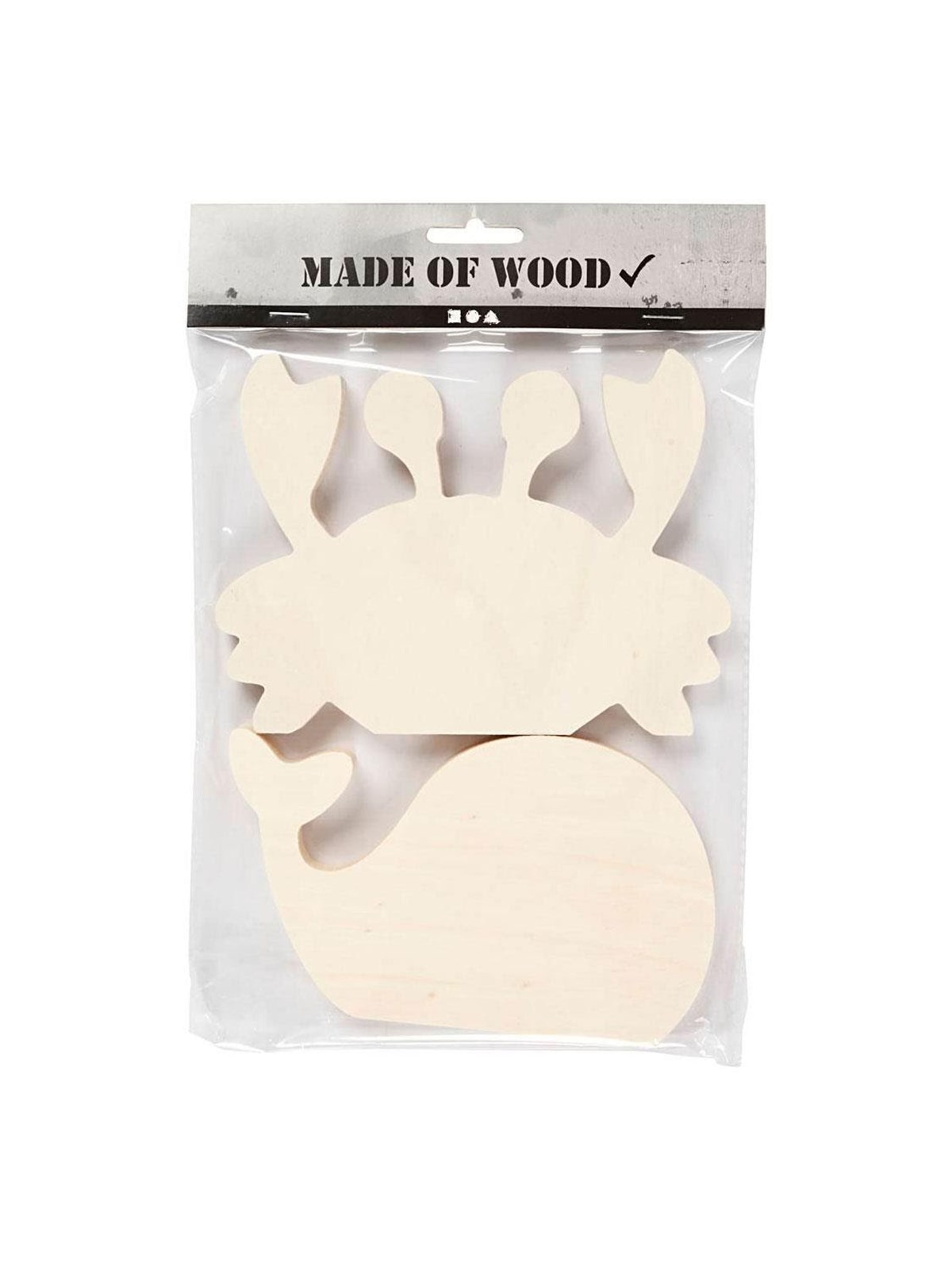 Creativ Company Wooden Sea Animals Crab and Whale 2pcs.