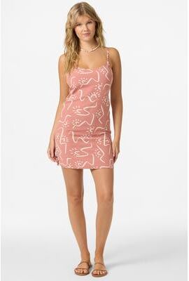 O'Neill s Taryn Tidalwave Mini Dress in Aragon, Size Small, Linen/Viscose