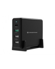 Conceptronic Ladegerät 4Port 65W USB-C PD Desktop 1.3A sw (OZUL01B)