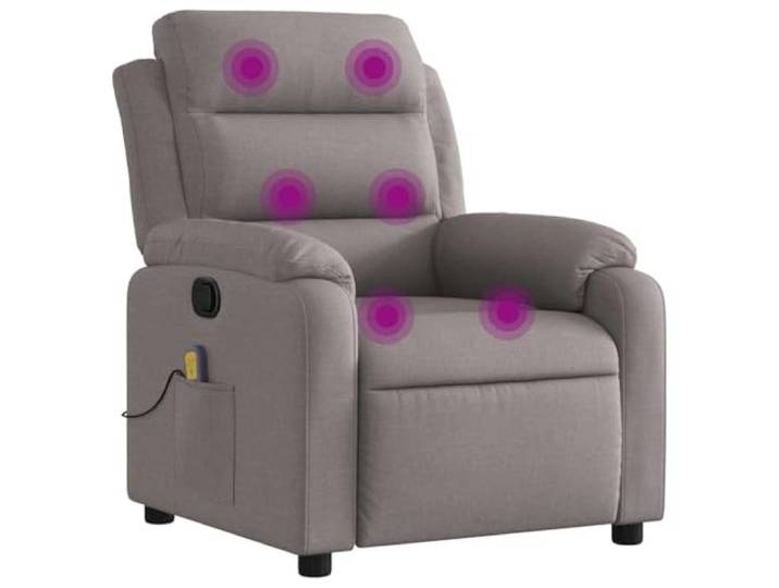 vidaXL Massagesessel Taupe Stoff