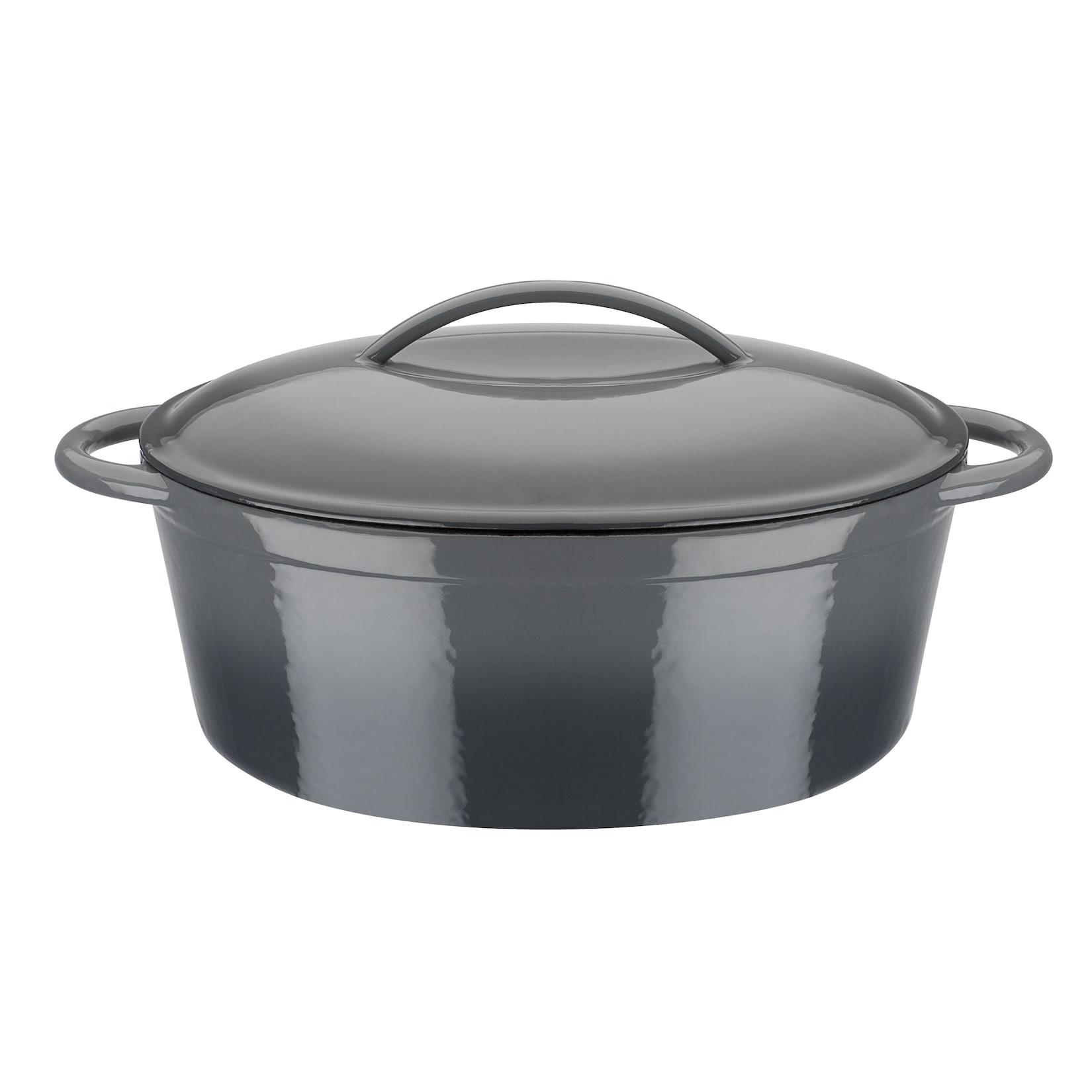 GSW Gusseisen Ovaler Bräter Grey Shadow 33x25cm, 7,0 L