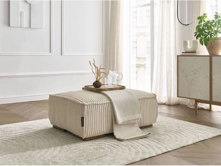 Pouf CHELSEA gros côtelé doux