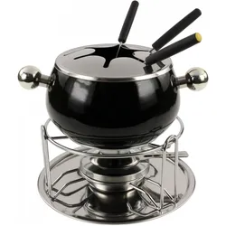 Nouvel Fondue Set "Noir" für Gemüse und Fleisch, Fondue Set, Schwarz