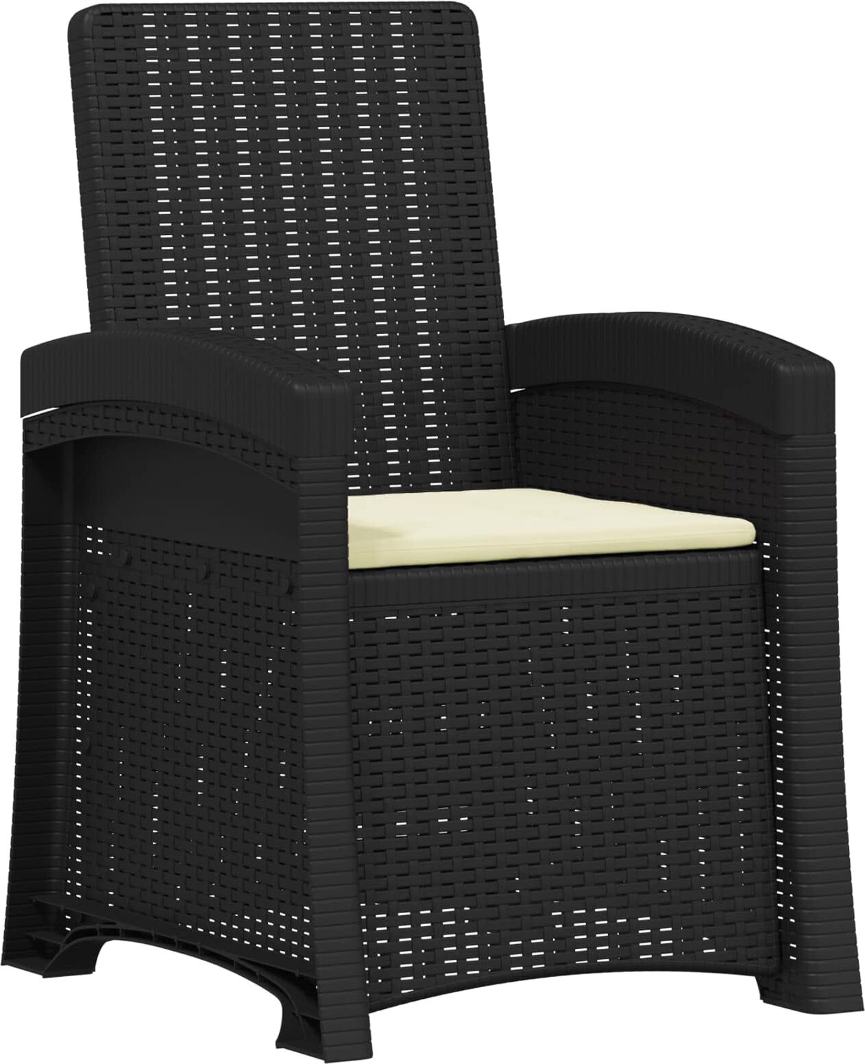 vidaXL Ensemble de salle à manger pour jardin 7 pc Anthracite et crème