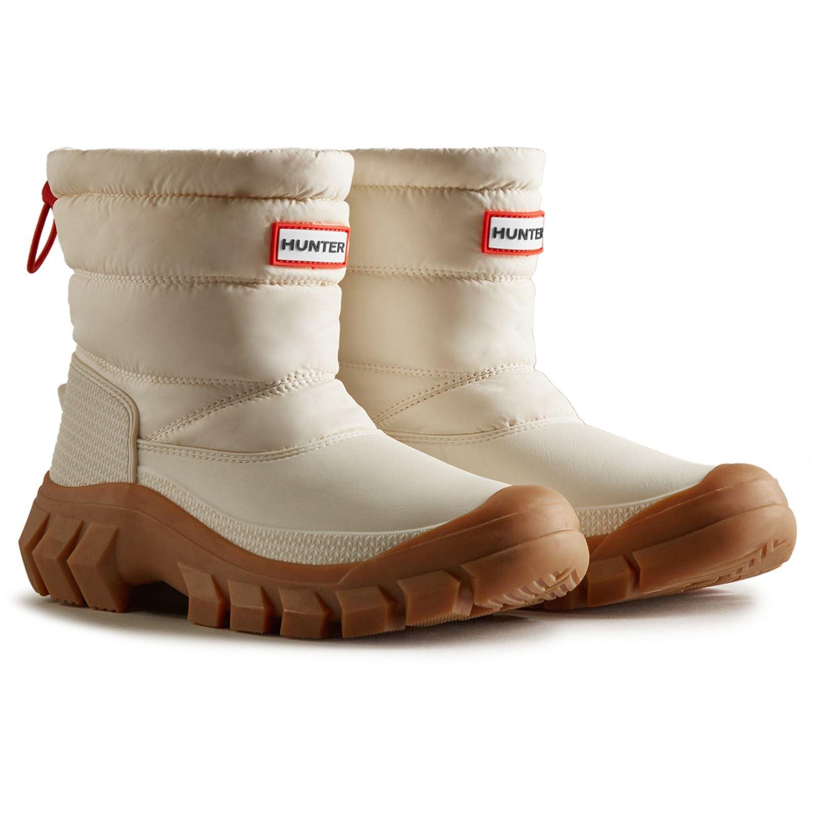 Hunter Intrepid Nylon Damesschoenen Wit Wilg/Gum Wellington Laarzen