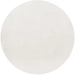 Hochflorteppich Pouffy Creme Ø ca. 120cm