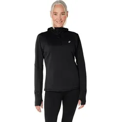 ASICS Damen T-Shirt ROAD WINTER LS HOODIE, Größe XS in Schwarz Schwarz