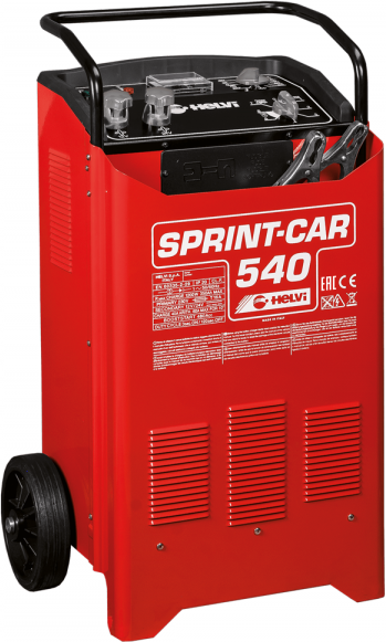 Helvi sprint CAR 540 - Batterieladegerät und Starter auf Rädern - 12/24 V
