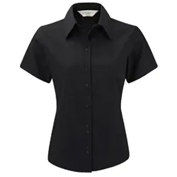 Damenbluse kurzarm 120g/m2 - 3XL - black