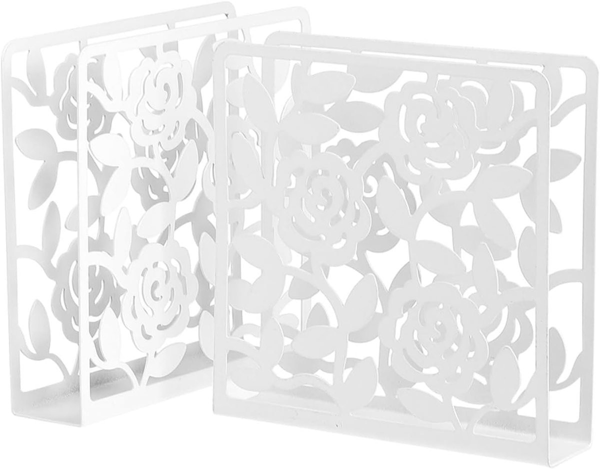 Wit Metalen Boeksteunen Boekenklemmen Hol 15,7 cm Diep