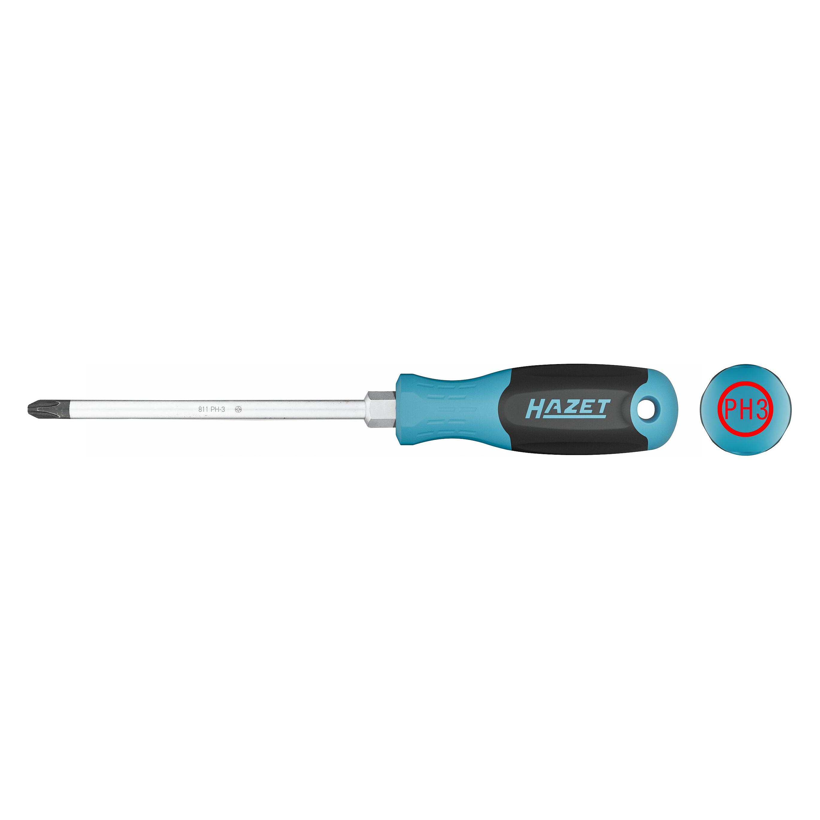 Hazet Schraubendreher 811-PH3 Kreuzschlitz Profil PH SW PH3 (811-PH3)