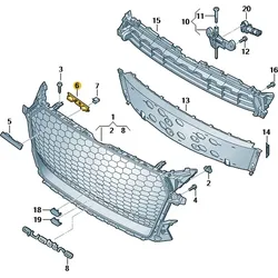 Original Audi TTRS Befestigungselement für Schriftzug am Kühlergrill 8S0853755